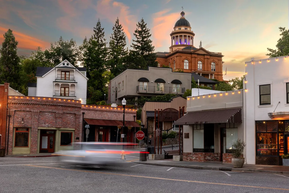 Historic downtown Auburn in Northern California